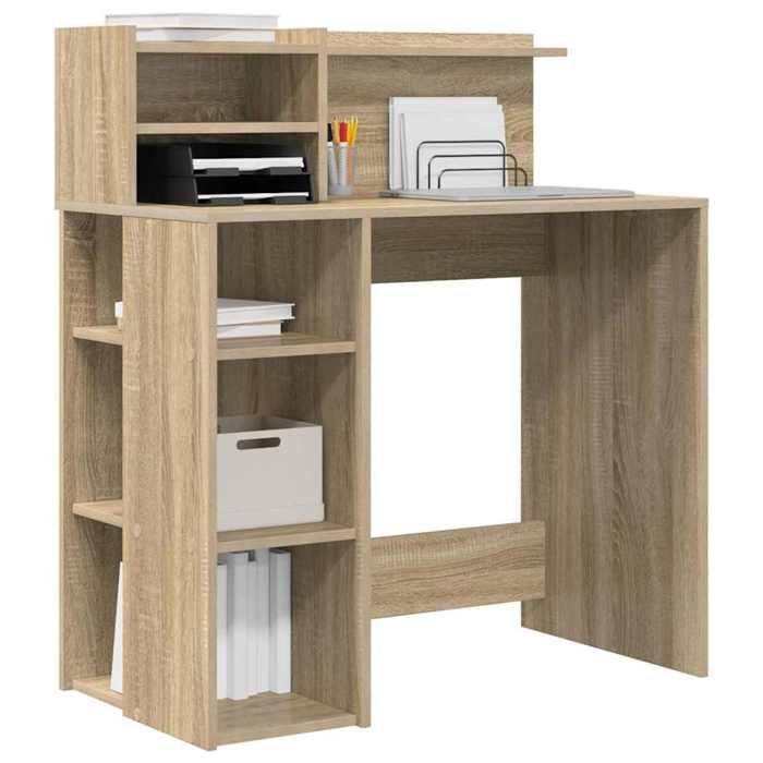 Kenneth@ Bureau - 1 PERSONNE - Table dordinateur - avec Rangement - Chêne sonoma 90x48x1015 cm - LL1086