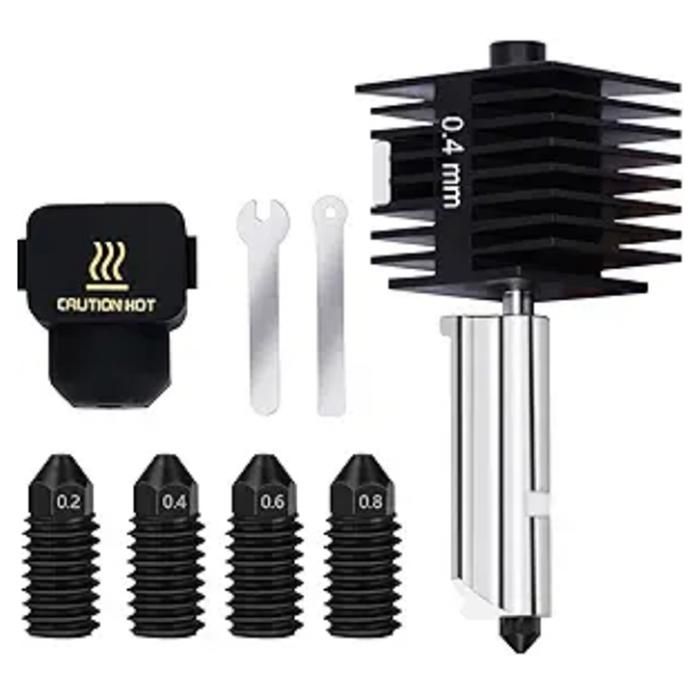 Lot 2 Têtes D'Impression Hotend A1 Mini/A1 - Buse Acier Trempé 0.4mm - Accessoires Bambu Lab