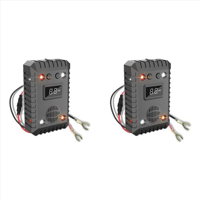 2X Répulsif à Ultrasons pour Rongeurs pour Voitures Répulsif Sous le Capot Fonctionne sur Batterie avec Lumière Stroboscopique