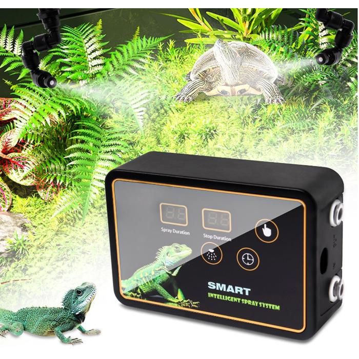 Brumisateur Terrarium Reptiles Plantes Système Humidificateur Plantes Dintérieur avec Minuterie et Arroseur de Brouillard Réglables