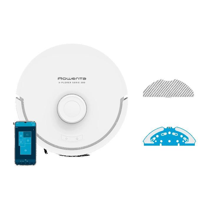 Aspirateur Robot Rowenta X-Plorer Série 280 RR88H7E0 – 8000 Pa, Technologie Anti-Emmêlement