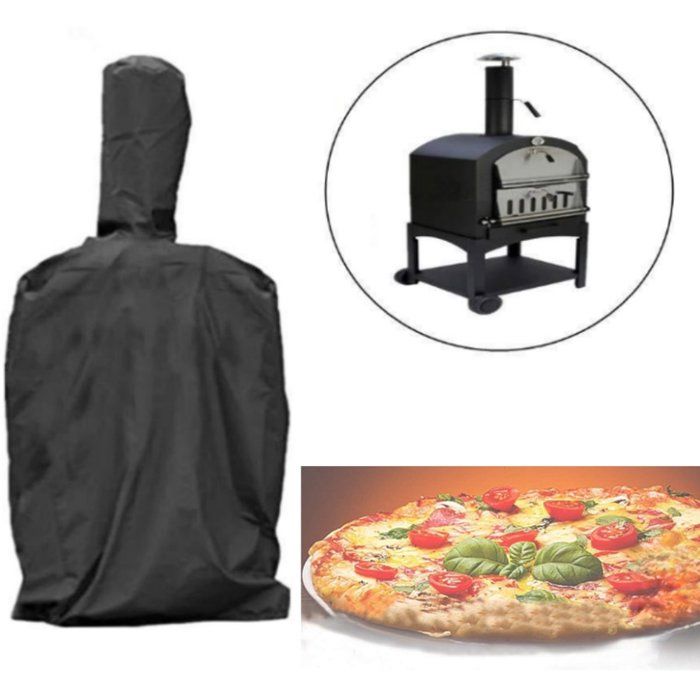 Housse Pour Four À Pizza Extérieur Imperméable 170x65x55 cm Tissu Oxford 210D/420D Protection Anti-UV Anti-Poussière Noir