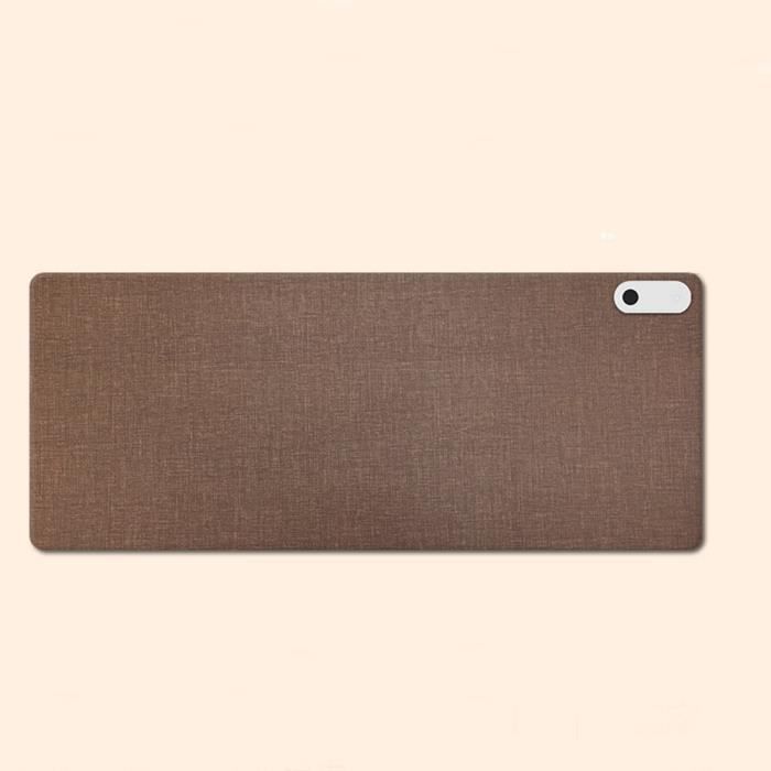 Tapis De Souris Chauffant 80x33 Cm - 3 Niveaux De Chaleur, Arrêt Auto 3h, Zone Non Chauffée Pour Ordinateur Portable (Noir)