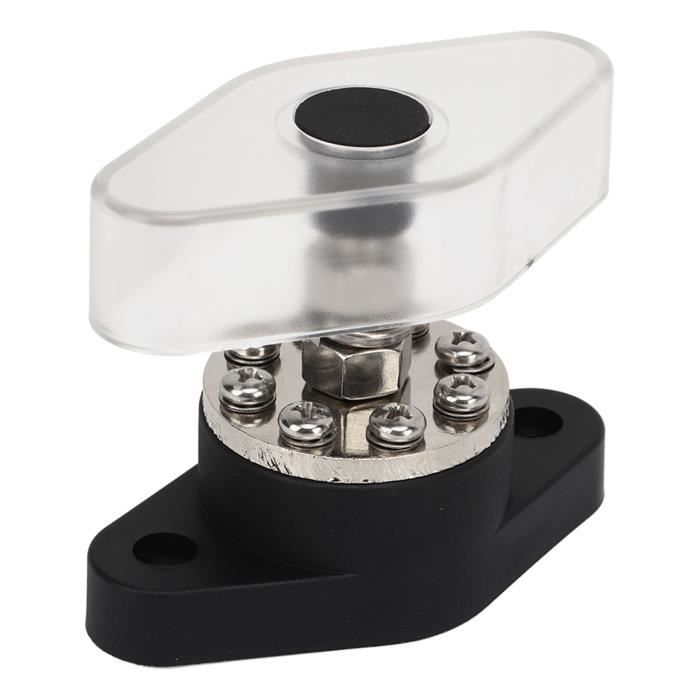 Kit Bornes De Jonction Batterie à Distance - Goujon 6mm Laiton - Flexible Pour Câble 6mm - Rouge Et Noir Inclus