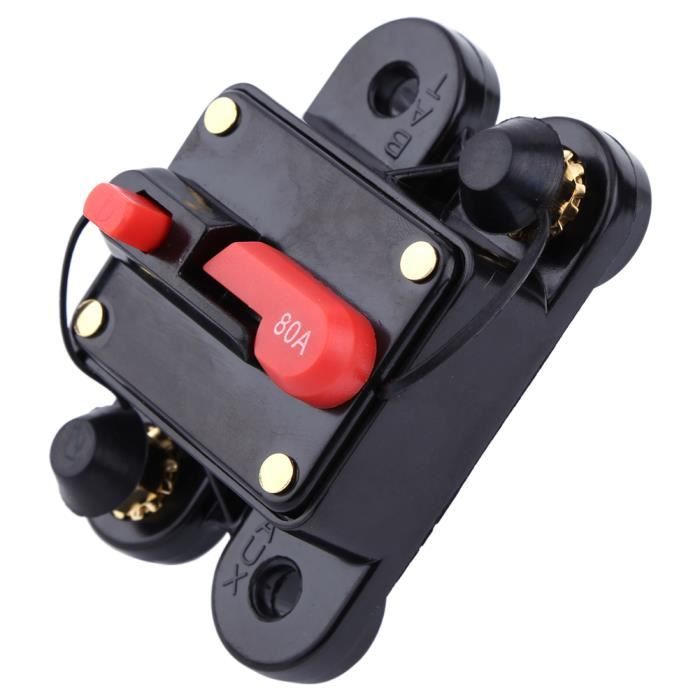 Disjoncteur Voiture 12-48V 40A - Interrupteur Audio Stéréo Réinitialisation Manuelle