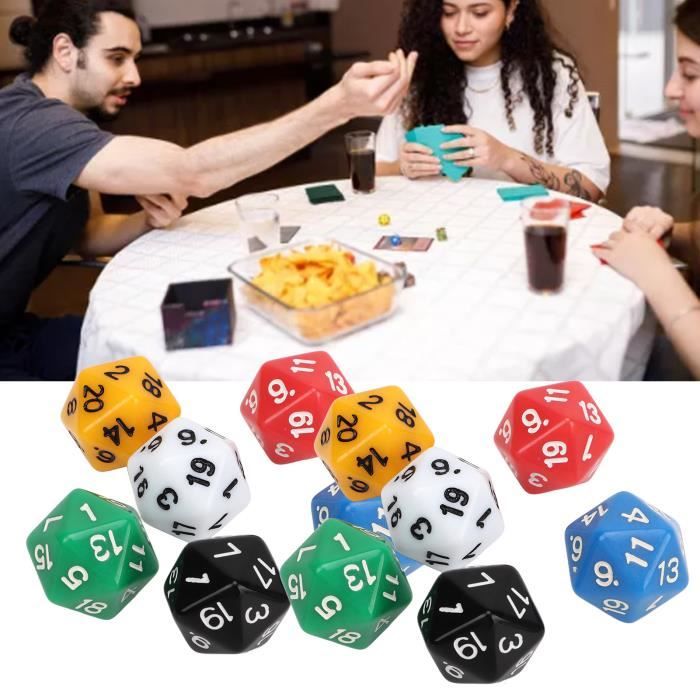 Lot De 53 Dés MTG – 24 Dés De Mots Clés, 3 D20 En Cuir, 24 Compteurs, Pochette Velours, Gamelle Cube