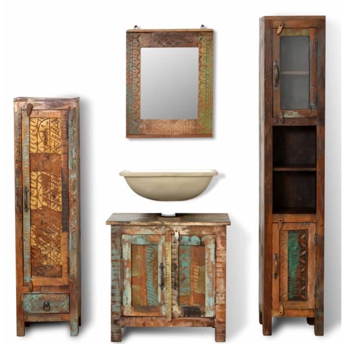 Yajiasheng Armoire De Salle De Bain Et Miroir Et 2 Armoires