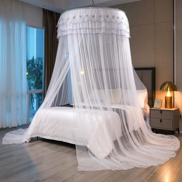 Moustiquaire-1x2.8m-moustiquaire à dôme suspendu-Blanc-anti  moustique-polyester -Grand-Convient aux lits simples et doubles - Cdiscount  Maison