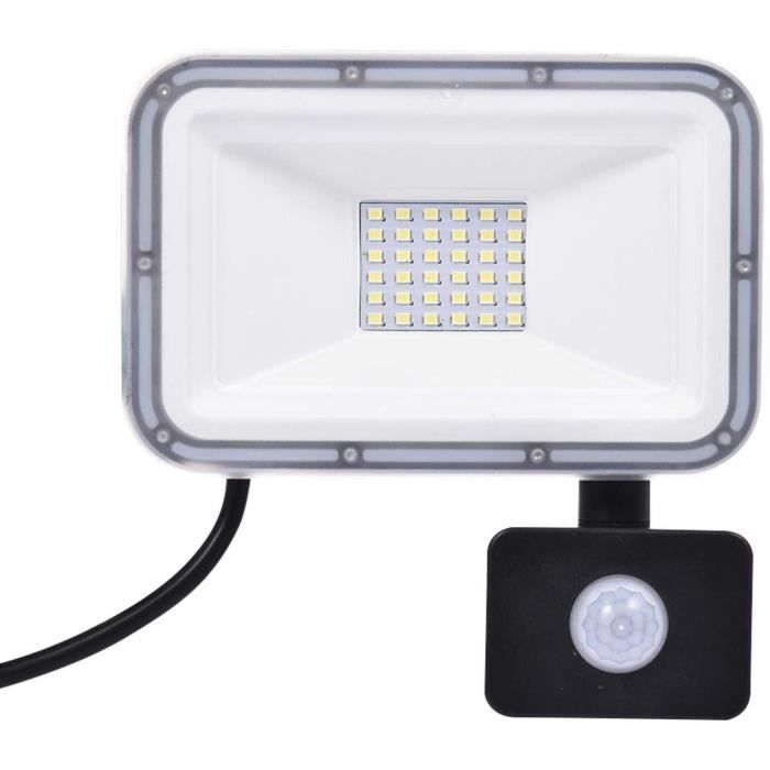 Aigostar Projecteur LED 20W Avec Détecteur Mouvement - 2050 Lumens, IP65 Étanche, Blanc Froid 6500K, Lumière Sécurité Extérieur Jardin Patio