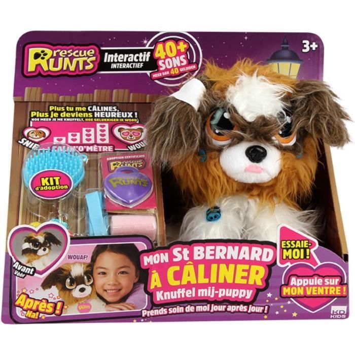 Peluches Et Animaux Interactifs - Runts Peluche Interactive Saint Bernard À  Adopter Enfant Soigner Marron 3 Ans - Cdiscount Jeux - Jouets