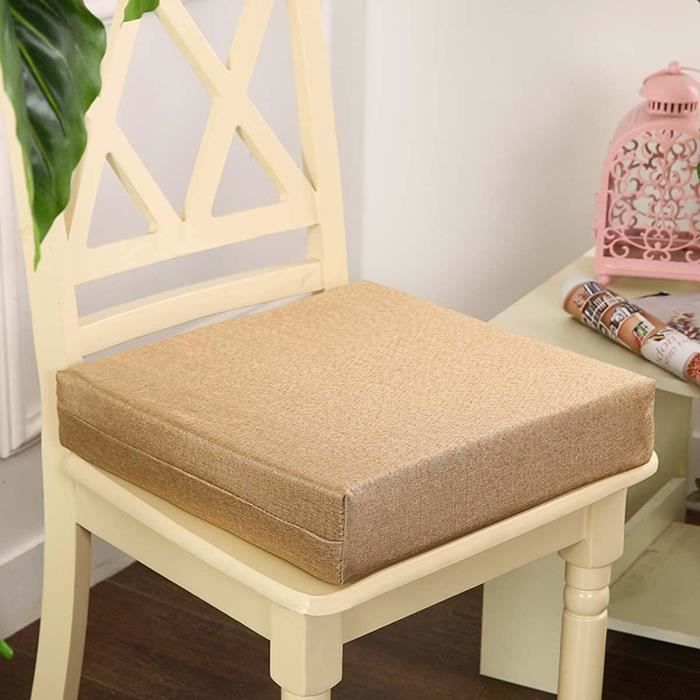 Coussin de chaise épais de 5-8 cm avec attaches, coussin de chaise de