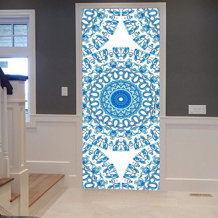 Sticker Porte Autocollant Poster De Porte 3D Thème Animal Romantique