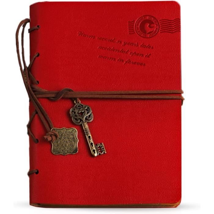 Carnet De Voyage Vintage En Cuir PU,carnet De Voyage A7-A6-A5,blanc