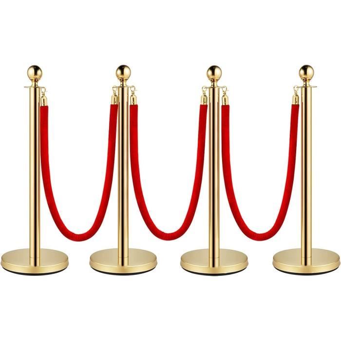 Separation Queue Railing HaTur Lot de 4 Poteau de Guidage barrière Barrière de Queue pour ...
