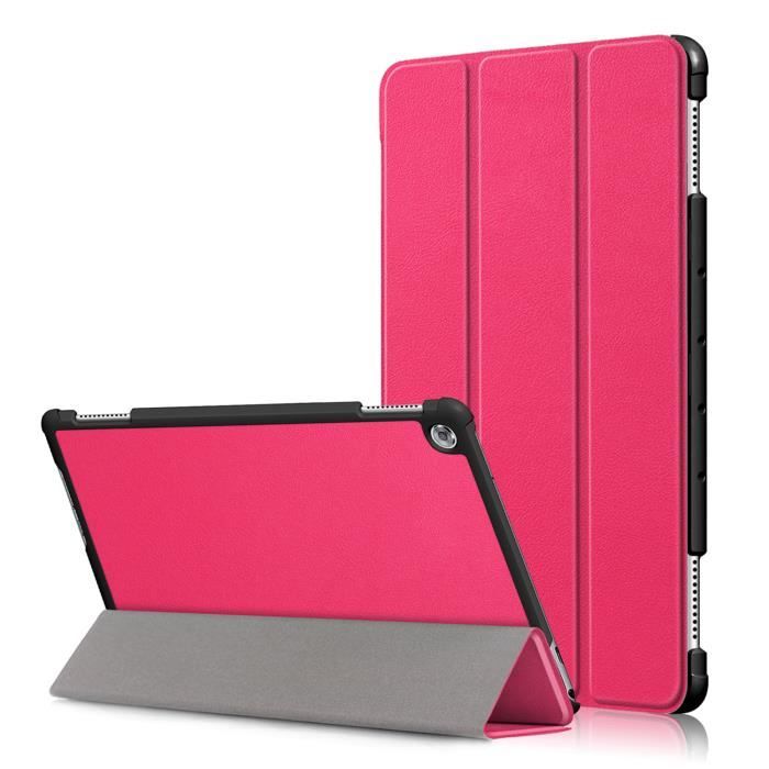 Etui Tablette Huawei Mediapad M5 Lite 10 1 Coque De Protection Flip Fuchsia Prix Pas Cher Cdiscount