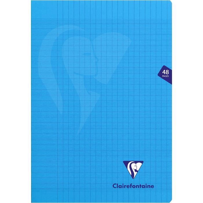 Clairefontaine Mimesys - Cahier polypro 24 x 32 cm - 96 pages - grands carreaux (Seyes) - vert