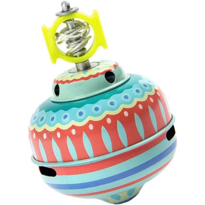 Lot De 2 Toupies Gyroscope Anciennes – Jouet Vintage En Métal, Jeux D’Occasion Rétro