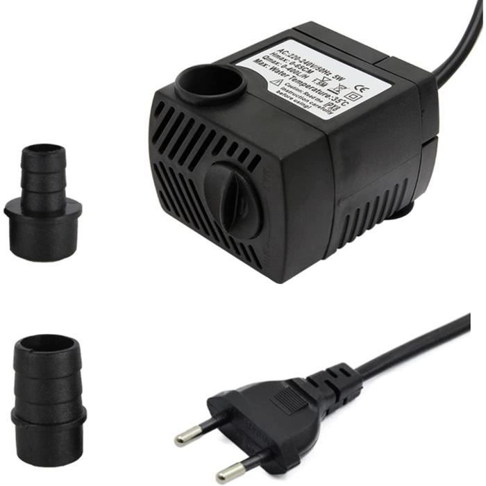 Pompe à Eau Submersible 15W - 1500 L/H - Pour Aquarium, Bassin, Fontaine - Débit Réglable Avec Protection Anti-sèche