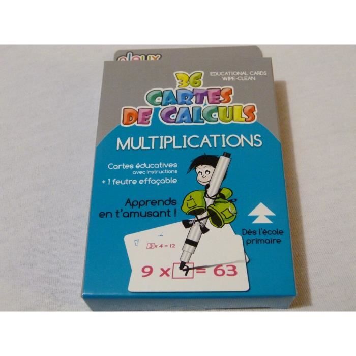 JEU DE CARTES EDUCATIVES DE CALCUL- MULTIPLICATION - Cdiscount Jeux ...
