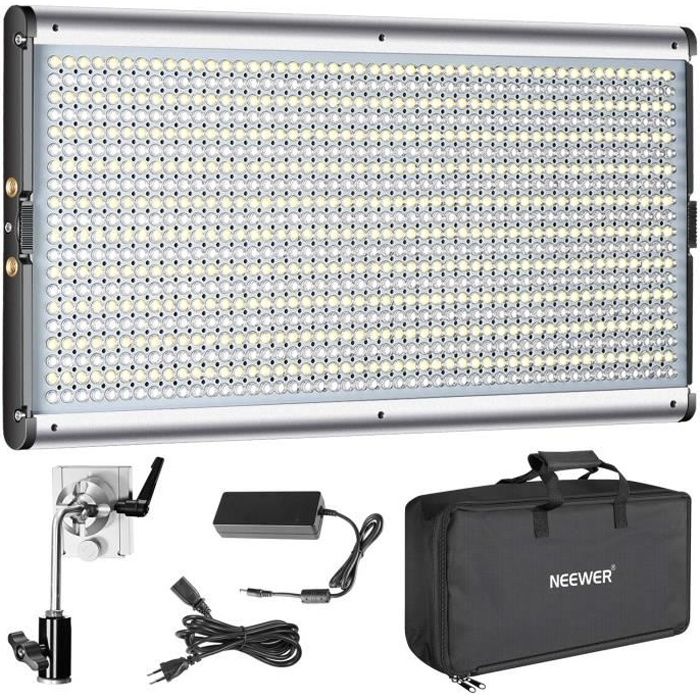 NEEWER Bâton Lumineux Vidéo LED Amélioré, Kit De Remote Control 2,4G, 2 éclairage Vidéo Portable à Intensité Variable 3200K~5600K CRI97+ Avec Support/Filtre/Sac Pour Youtube/Photographie,BH20B Noir