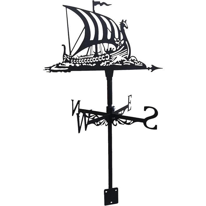 Girouette Chèvre Métal Décorative - 35,8x25,4 Cm - Pour Toit Et Jardin Extérieur