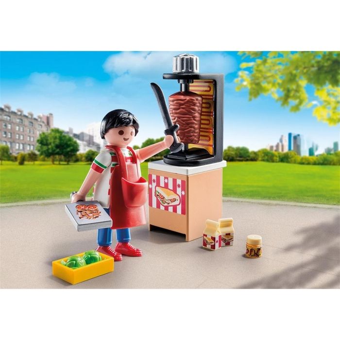 PLAYMOBIL Special Plus - Vendeur de Kebab - Modèle 9088 - Contient 1 personnage et des accessoires