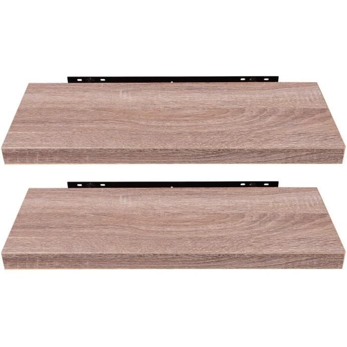 EUGAD 2 pièces Étagères Murale en MDFétagère de Rangement120x229x38cmChêne Jaune