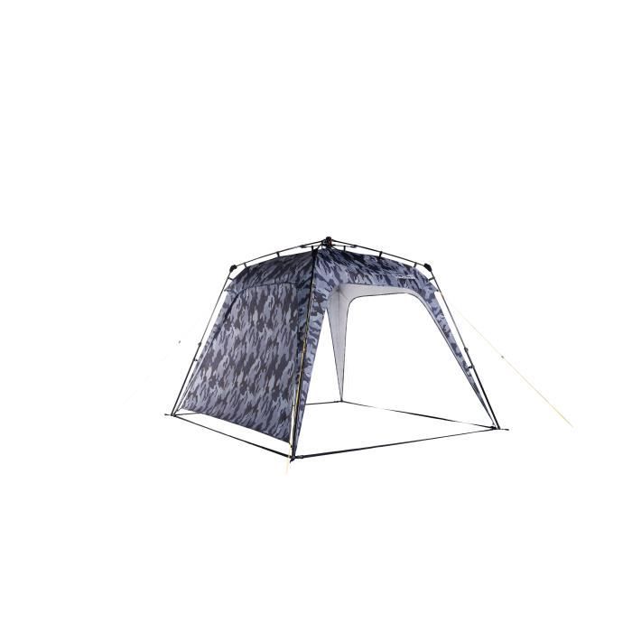 Lumaland x Where Tomorrow Tonnelle de Jardin – 1 Panneau Latéral Inclus - Haute Tente Robuste - Pavillon de Camping Gris Camouflage