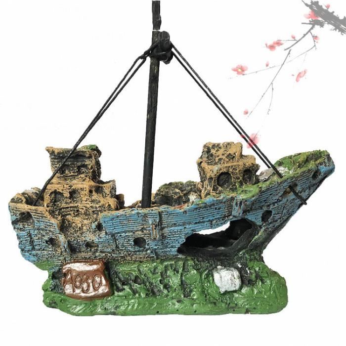 WEKADRIN - 4 Mini Bateaux Décoratifs Pour Aquarium Ou Décoration - Modèles Assortis - 5cm - DIY, Micro-paysage