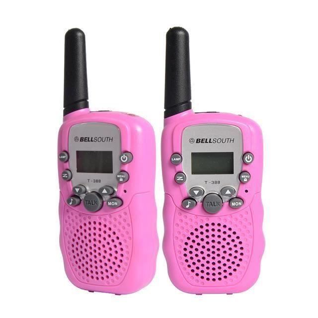 King 2 Pcs Talkie Walkie Enfant Jouet Pmr Systeme 2 Way Radio Walky Talky Distance 1 Km Avec Led Torche Function Rose Cdiscount Jeux Jouets