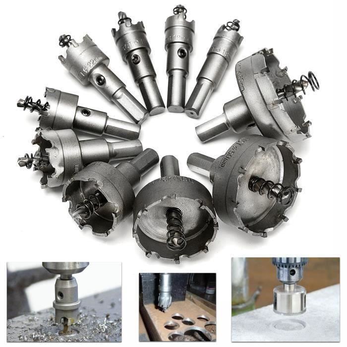 16 50mm Scie Cloche Trou Carbure Acier Foret Fraise Perceuse Alliage Metal Bois Achat Vente Scie Electrique 16 50mm Scie Cloche Cdiscount