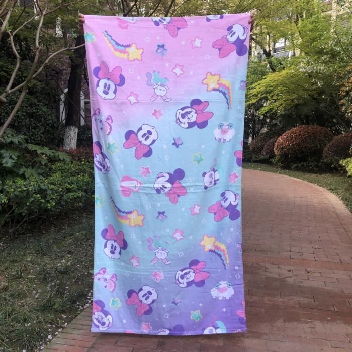 Drap De Plage Mickey 70x140 Cm – Coton, Bleu – Serviette De Bain Enfant