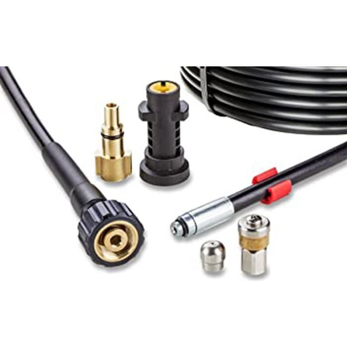 Débouche Canalisations Bosch - 10 M, 130 Bar - Compatible Nettoyeurs Haute Pression