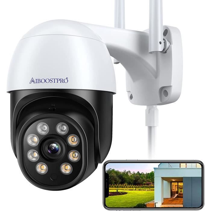 AIBOOSTPRO Camera Surveillance WiFi Camera Exterieur Intrieur Zoom