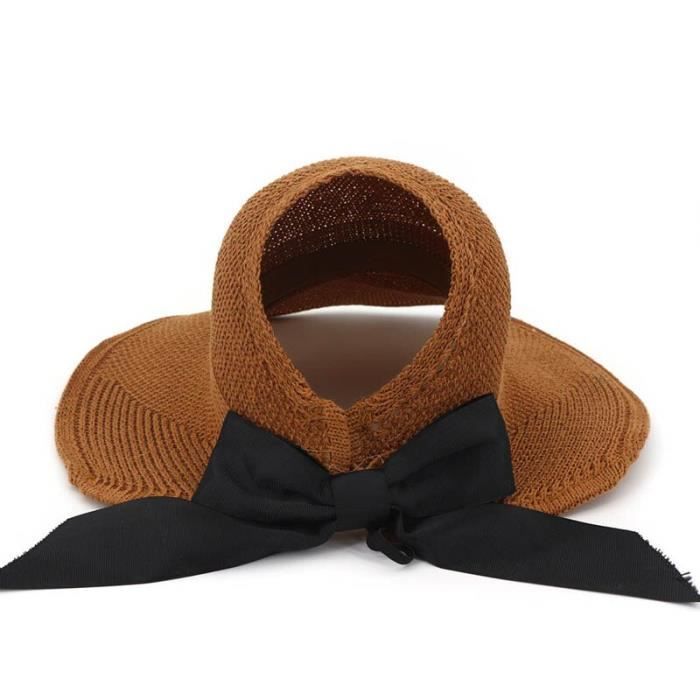 Chapeau Anti Uv Femme Chapeau De Soleil Femme à Large Bord Avec Foulard Détachable - UPF 50 Anti-UV - Plage, Jardinage, Voyage Casquette Femme Ete