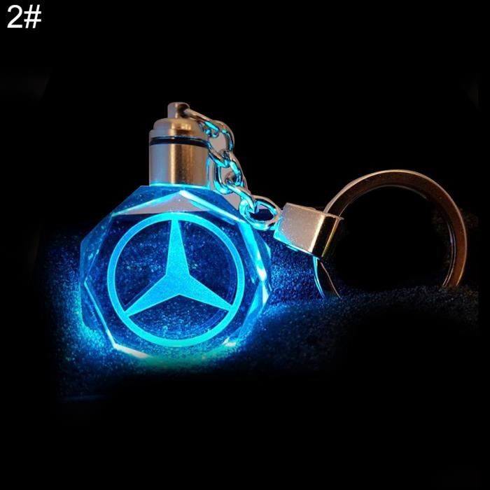 Colore Led Lumiere Geometrique Logo De Voiture Unisexe Porte Cles