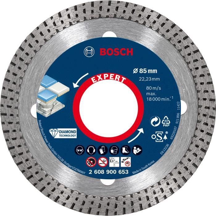 Bosch Expert en céramique Lames de diamant dur 85 x 1 6 x 7 mm x 22: - vue 2