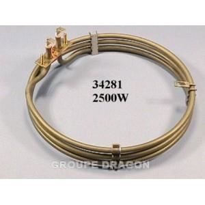 Résistance de four circulaire pour four BRANDT Dimensions 195 x 180mm