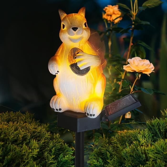 Lampes Solaires Champignon Décoratives - Résine Et Plastique, 14,5 X 12 Cm - Pour Jardin, Terrasse, Couleur Jaune