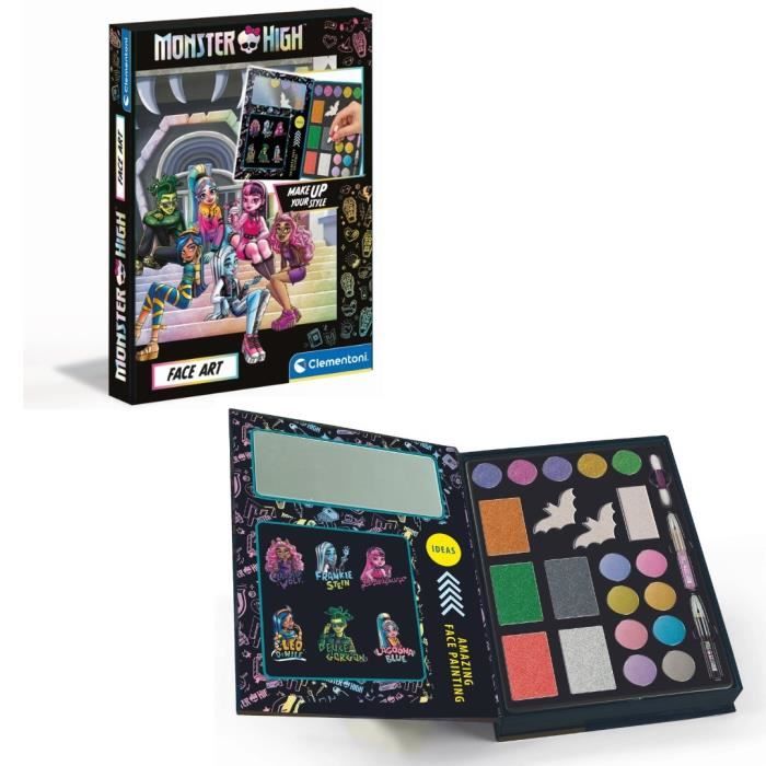 Monster High Coffret Maquillage - Clementoni - Palette contentant des poudres, fards, crayons