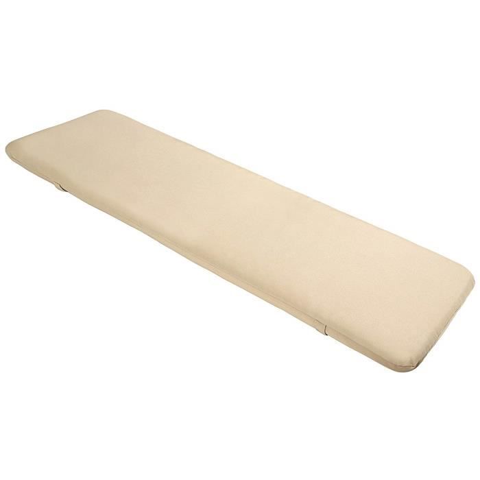 Cuscino Per Panca Doppler 3 Posti – 150x45x6 Cm – Imbottito In Schiuma Con Lacci – Tessuto Misto Cotone