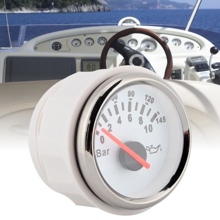 Manomètre Numérique Huile 52mm – Pression 0-5 Bar, Rétroéclairage LED, étanche, Pour Moteur Voiture Moto