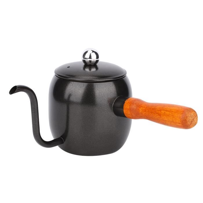 Bouilloire à Café En Acier Inox 304 - Bec Col De Cygne, Poignée Ergonomique - 250 Ou 350 Ml, Noir/Argent - 2