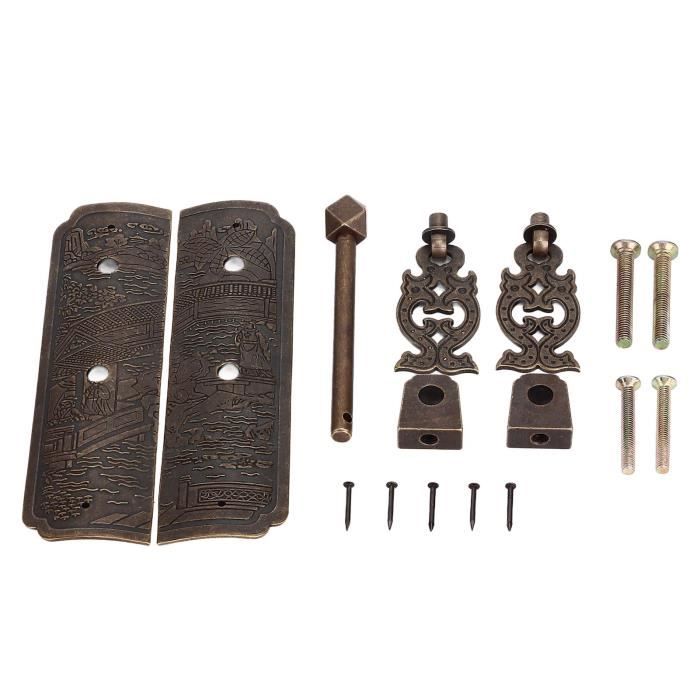 EJ.life Door Knocker Pull Handle, Brass Material Retro Elegant Antique