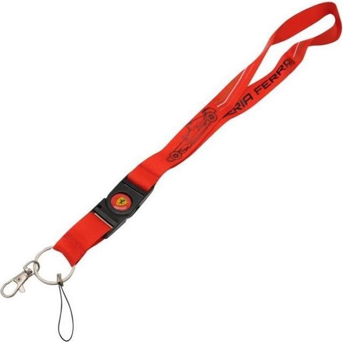 tour de cou porte cle ferrari rouge rouge cdiscount bagagerie maroquinerie