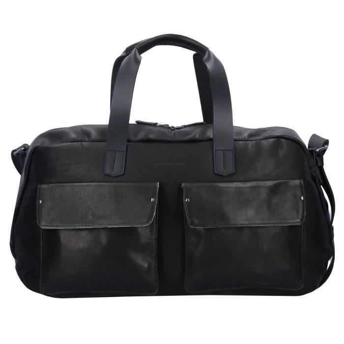 Sac de voyage SID & VAIN Weekender Leather SEATTLE noir
