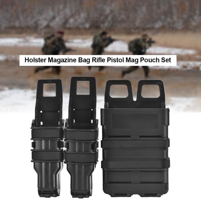 HURRISE Pochette Mag Tactic Molle Holster Magazine Bag Rifle Pistol Mag Pouch Set pour jeu de