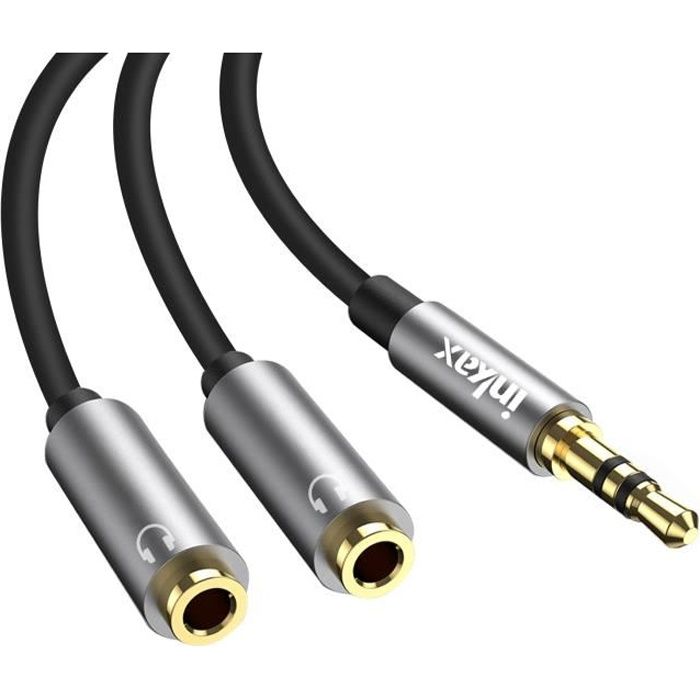 Adaptateur Aux, Convertisseur M&acirc;le-femelle Jack 2.5mm &agrave; 3.5mm