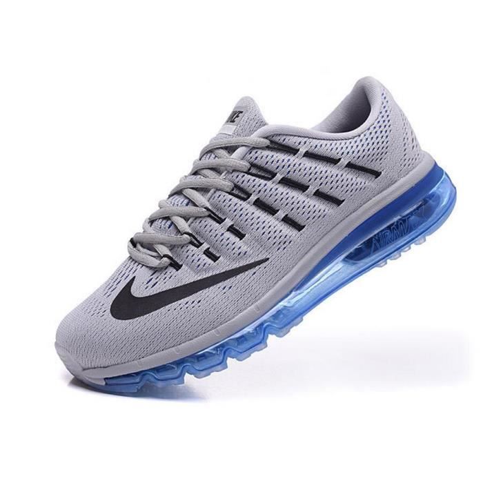 Nike Air Max 2016 chaussures de running Homme gris et bleu TU - Cdiscount  Chaussures