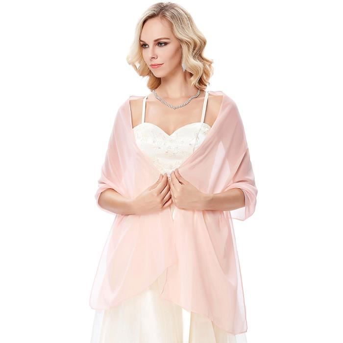 Femme Mousseline De Soie Echarpe Chale Foulard Etole Pour Mariage